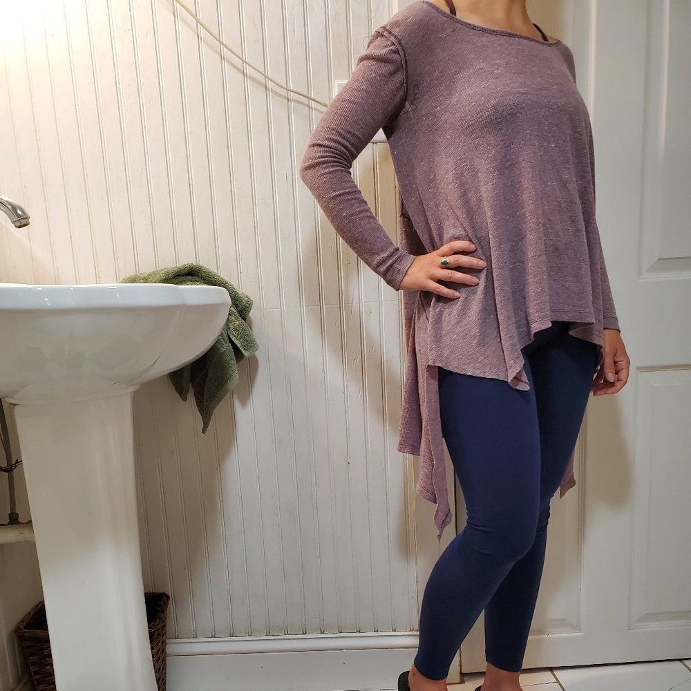 We the Free slouchy purple waffle top XS - Picture 1 of 8